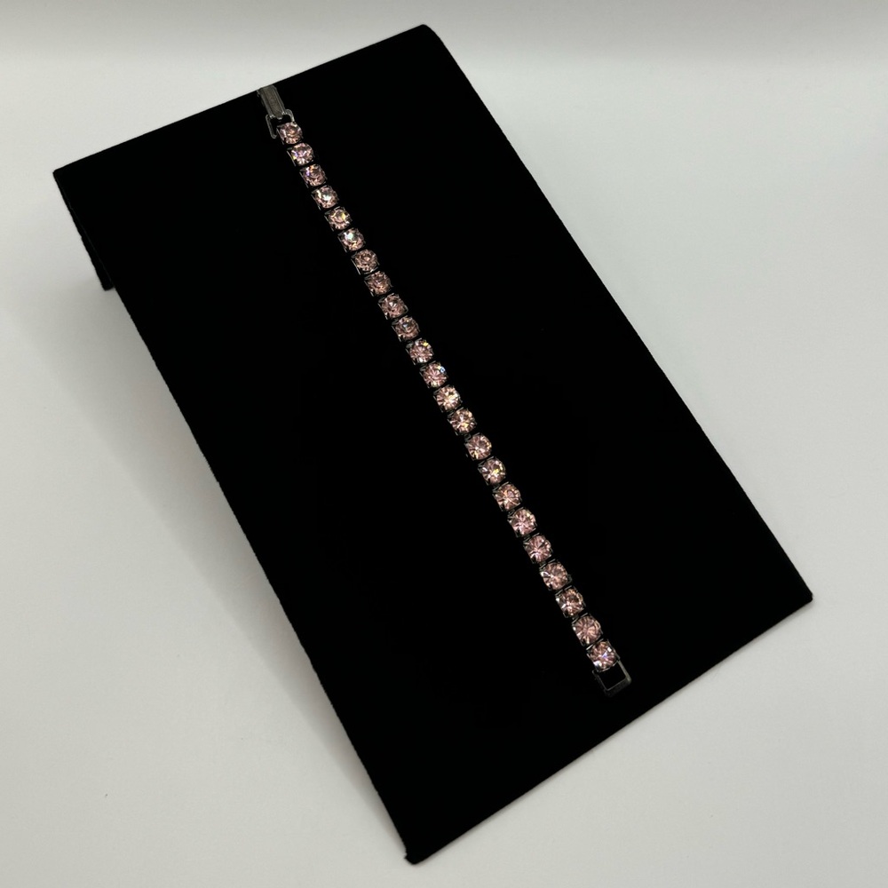 VINTAGE Pink Crystal Tennis Bracelet